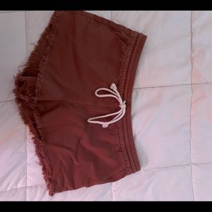 Tie front shorts